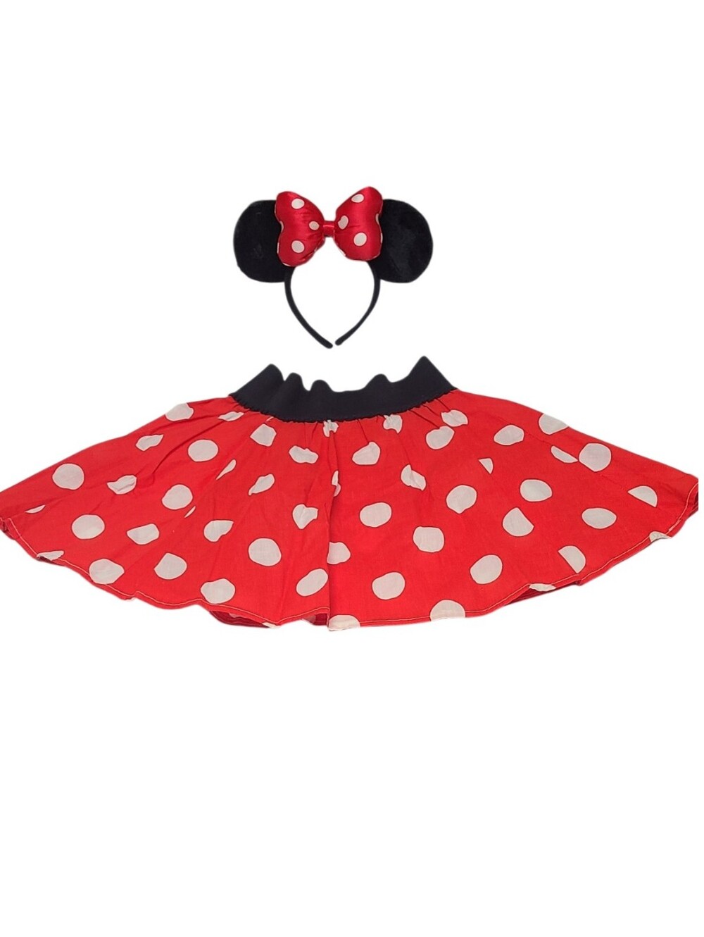 Handmade Vintage Minnie Mouse Costume Set Skirt Ears Girls 10-12
